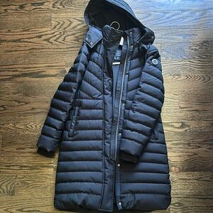 Abercrombie Long Black Down Jacket